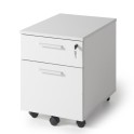 Cajonera con ruedas con 1 cajón y archivador de JGorbe en blanco