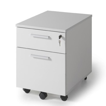 Cajonera con ruedas con 1 cajón y archivador de JGorbe en gris claro