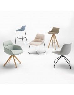 Sillas confidente con brazos Dunas XS de Inclass