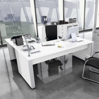 Mesa despacho serie Líder de JGorbe en blanco