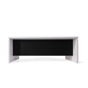 Mesa despacho blanca serie G3 de JGorbe con faldón color negro