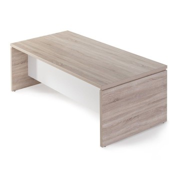 Mesa despacho serie G3 de JGorbe en olmo con faldón color blanco