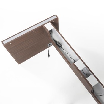 Estructura de la Mesa despacho serie Líder de JGorbe en nogal oscuro