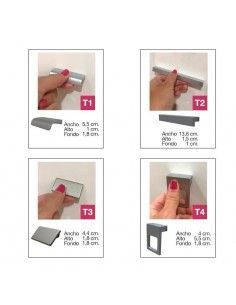 Opciones de tiradores para el mueble de oficina con puertas bajas benelux lider jgorbe