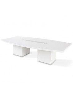 Mesa de reuniones ovalada Líder de JGorbe en blanco