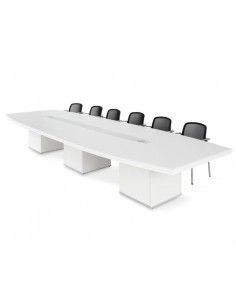 Mesa de reuniones ovalada Líder de JGorbe en blanco