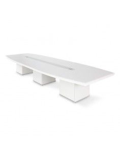 Mesa de reuniones ovalada Líder de JGorbe en blanco