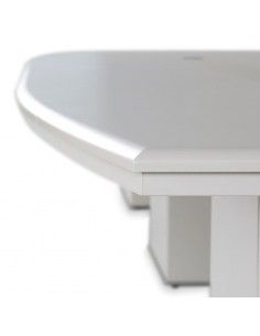 detalle tablero de mesa de reuniones ovalada Líder de JGorbe en blanco