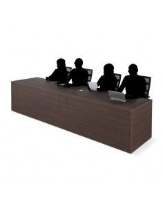 Mesa de ponencias JGorbe en nogal oscuro