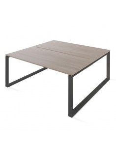 Mesa oficina multipuesto Skala de JGorbe en color olmo claro