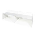 Mesa oficina multipuesto con separador de JGorbe en color blanco