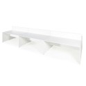 Mesa oficina multipuesto con separador de JGorbe en color blanco