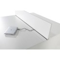 Mesa oficina multipuesto con separador de JGorbe en color blanco