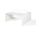 Mesa oficina multipuesto con separador de JGorbe en color blanco