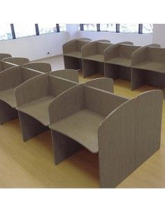 Mesas call center de JGorbe en olmo claro