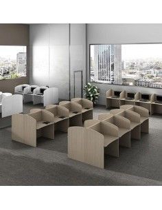 Mesas call center de JGorbe en olmo claro