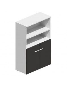 Armario oficina madera mediano serie G3 de jgorbe en blanco y negro
