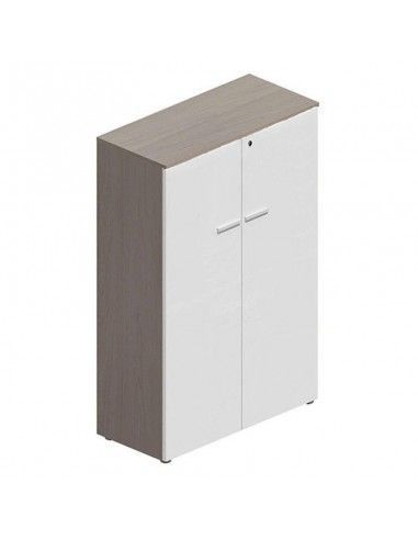 Armario oficina con puertas serie G3 de jgorbe en olmo y blanco