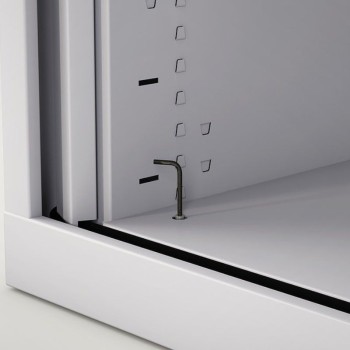 Detalle interior del armario oficina persiana vertical de Gapsa en blanco