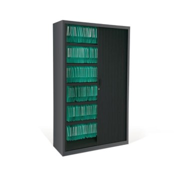 Armario oficina metálico persiana vertical de Gapsa color negro