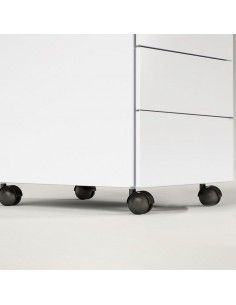 Detalle ruedas de Cajonera metálica 3 cajones de Gapsa