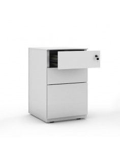 Cajonera metálica 2 cajones y archivador de Gapsa en blanco