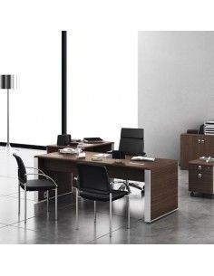 Mesa despacho serie Líder de JGorbe en nogal oscuro