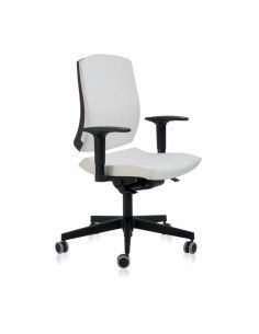 Silla oficina con respaldo alto Flexa de Dileoffice en blanco
