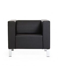 Butaca oficina 1 plaza Quatro de Dileoffice en polipiel negro