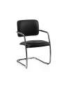 Silla confidente modelo Confident de Dileoffice en polipiel negra