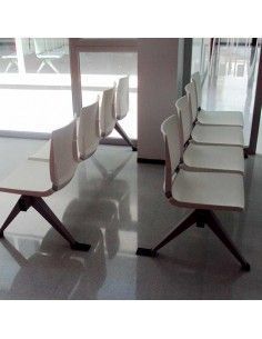 Banco varias plazas Atenea de Dileoffice en blanco