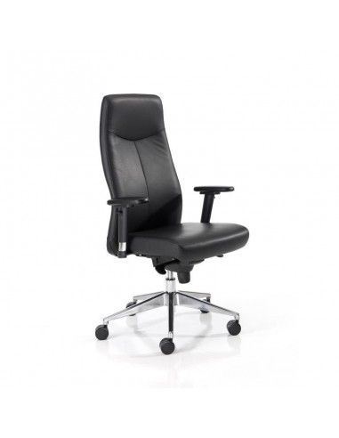 Sillon direccion XL de Dileoffice en piel negra