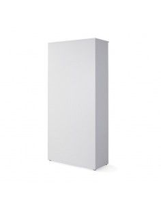 vista trasera armario oficina madera color blanco de jgorbe