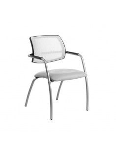 Silla confidente con brazos Urban de tecno-ofiss en blanco