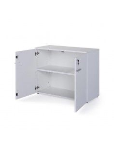 Armario oficina con puertas y cerradura en color blanco de JGorbe