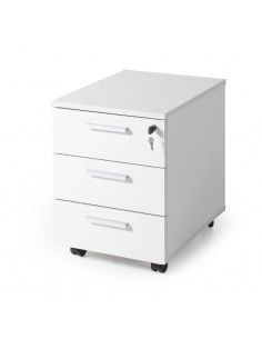Cajonera escritorio de 3 cajones de JGorbe en blanco