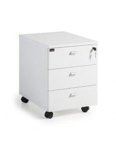 Cajonera escritorio de 3 cajones de JGorbe en color blanco