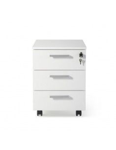 Cajonera blanca 3 cajones con cerradura de JGorbe