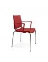 Silla confidente con brazos Atenea de Dileoffice en rojo
