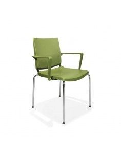 Silla confidente con brazos Atenea de Dileoffice en verde