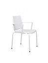 Silla confidente con brazos Atenea de Dileoffice en blanco