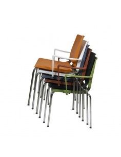 Sillas confidente con brazos apilables Atenea de Dileoffice