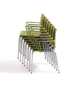 Sillas apilables con brazos Atenea de dileoffice