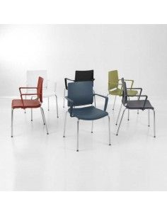 Sillas confidente con brazos Atenea de Dileoffice