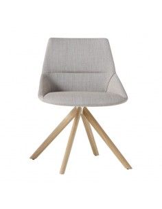 Silla confidente Dunas XS de Inclass con base madera