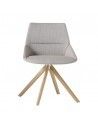 Silla confidente Dunas XS de Inclass con base madera