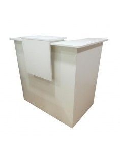 Mostrador recepcion barato Basic para esquina de JGorbe en blanco