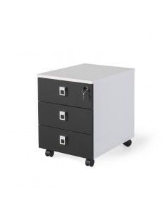 Cajonera oficina 3 cajones serie G3 de jgorbe en blanco y negro