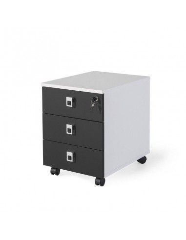 Cajonera oficina 3 cajones serie G3 de jgorbe en blanco y negro