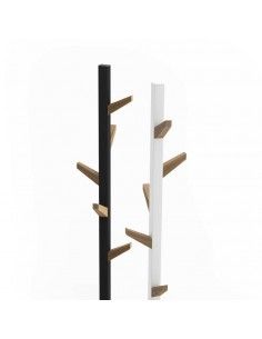 Detalle colgadores de madera del perchero oficina Tree de systemtronic